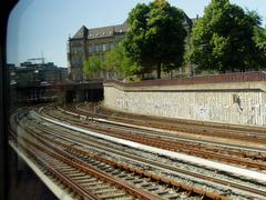 S-Bahn train entering Hamburg Hauptbahnhof station
