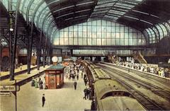 Hamburg Central Station interior view 1906