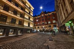 Hotel Torni building in Helsinki at sunrise