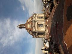 Dome of the Most Holy Trinity Church in Mexico with clear sky background