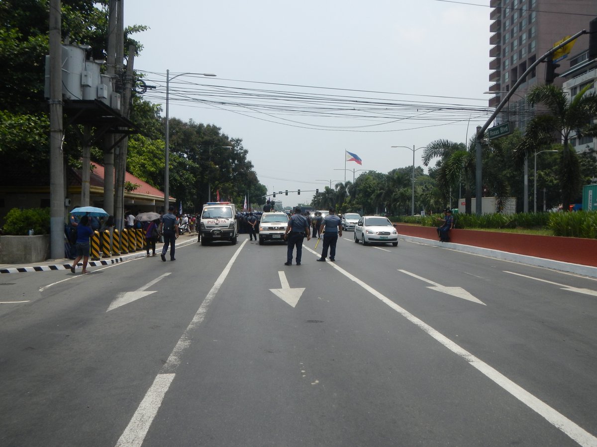 Demonstrations and protests against Enhanced Defense Cooperation Agreement and Visiting Forces Agreement along Roxas Boulevard in Ermita, Manila on January 27, 2016