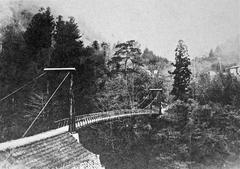 Old Heiwa Bridge in Shirakawa Village, Chichibu District, Saitama Prefecture, Japan