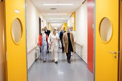 Prime Minister Dr. Robert Golob visiting the internal first aid and emergency surgical block at University Medical Center Ljubljana 2024