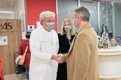 Prime Minister Dr. Robert Golob visiting internal emergency and urgent surgical block at UKC Ljubljana 2024
