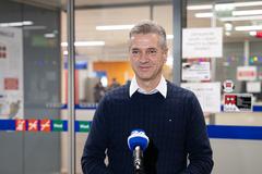 Prime Minister Dr. Robert Golob visiting the emergency internal medicine and surgical ward at UKC Ljubljana in 2024