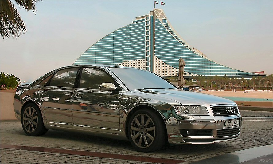 MTM A8 luxury car in Dubai with city skyline background