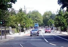 South Circular Road in Portobello Dublin with urban buildings and street view