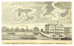 Portobello Harbour and Grand Canal Hotel in Dublin 1811 map illustration