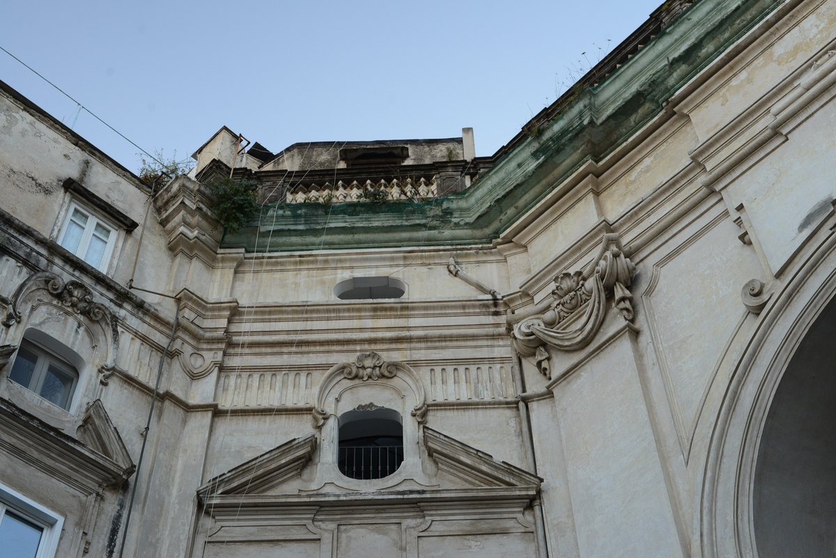 Courtyard of Palazzo Serra di Cassano in Montedidio, Naples