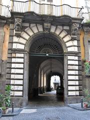 Entrance portal of Palazzo Serra di Cassano in Naples