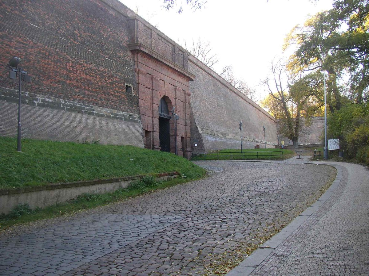 Brick Gate Vysehrad Prague Czech Republic historic city gate designed by Johann Weiss