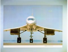 Concorde supersonic transport airplane on runway