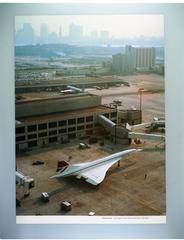 Concorde supersonic transport airplane on runway in 1975