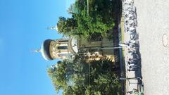 Cathedral of St. Mary Magdalene in Warsaw with clear blue sky