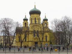 Metropolitan Orthodox Cathedral of St. Mary Magdalene in Warszawa with distinctive golden domes