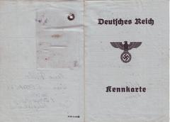 Kennkarte Deutsches Reich identity card of Maria Fischer from October 5, 1942