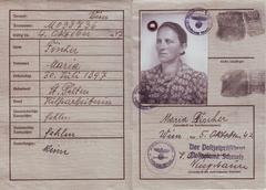 Original Kennkarte Deutsches Reich identity card of Maria Fischer dated October 5, 1942