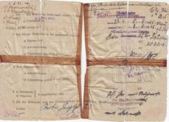 Discharge certificate of Maria Fischer from women's prison Leipzig-Kleinmeusdorf dated 20 April 1945