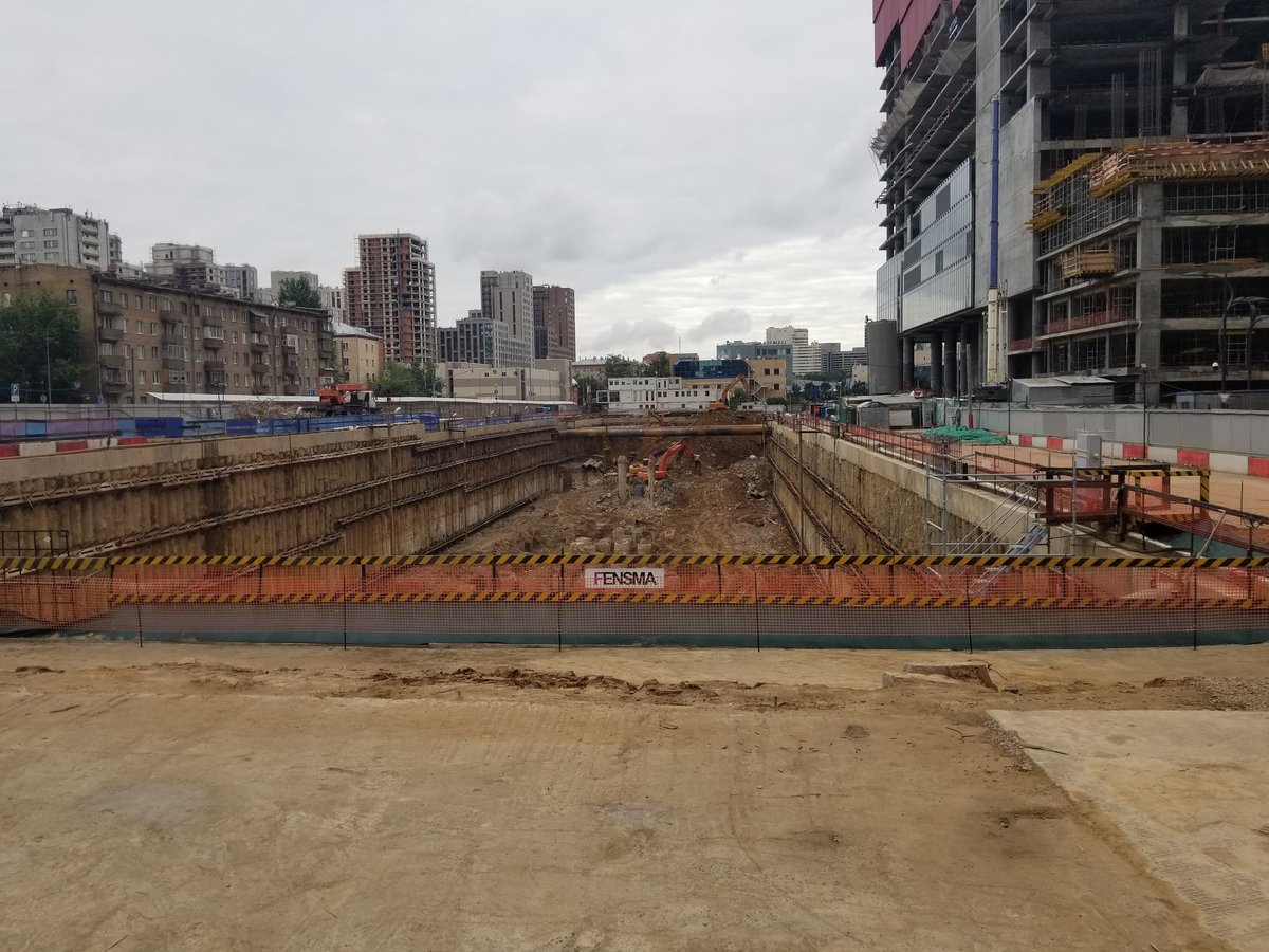 One Tower construction site in Moscow July 2020