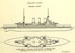Right elevation and plan drawing of Greek cruiser Georgios Averof