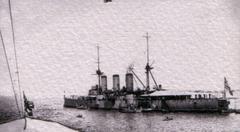 Greek battlecruiser Averof photographed from a British warship during WWI