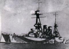 RHNS Averof warship docked at RN Station Bombay Harbor India 1942