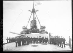 Crew of Greek cruiser Averof on deck, 1912