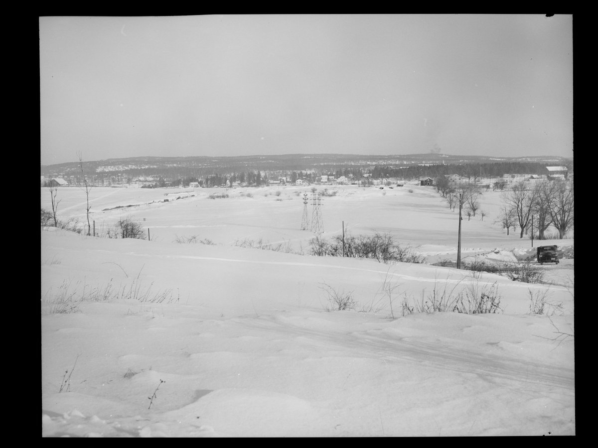Residential buildings and snow-covered streets in Manglerud, Oslo