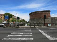 Entrance view of Arsenal of La Spezia historic maritime complex in Liguria Italy