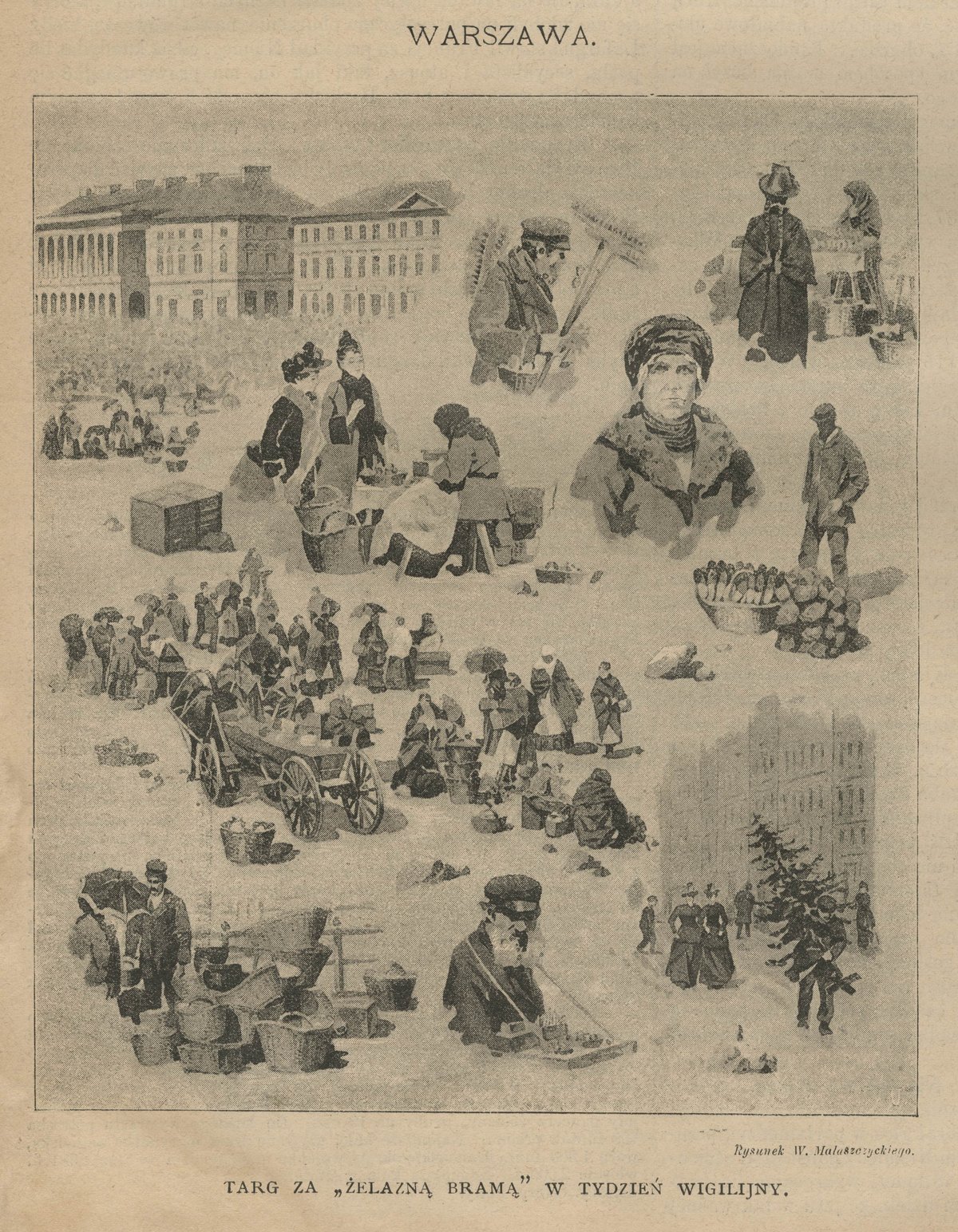 Christmas week market at Targ za Żelazną Bramą in Warsaw