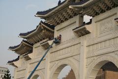 New inscription on gate of CKS Memorial Hall in Taipei
