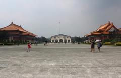 National Theater and Concert Hall with Liberty Square Arch in Taipei