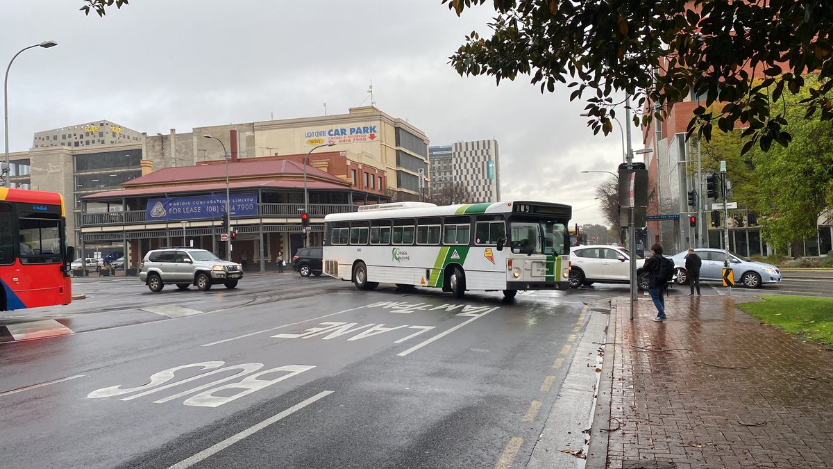 MAN SL200 PMCSA Commuter bus 1890 Green Machine arriving at Light Square after 40th Anniversary Tour on August 17, 2024