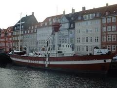 Copenhagen Nyhavn harbor with colorful house facades during Christmas 2003