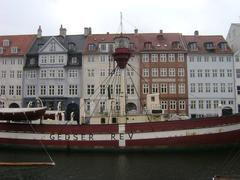 Fyrskib No. XVII Gedser Rev docked in Nyhavn, Copenhagen, Denmark