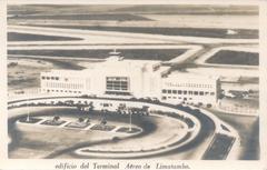 Limatambo Airport Terminal building with colorful landscape