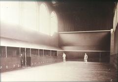 Indoor court for the sport of courte paume at the 1900 Paris Olympics