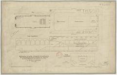 Architectural modification plan of Jeu de Paume halls in Tuileries Garden for concert transformation Paris 1909