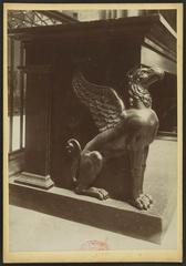 View of Cathédrale Saint-André de Bordeaux with a griffon sculpture