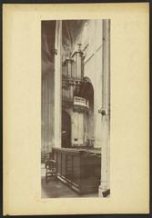 Interior view of Cathédrale Saint-André de Bordeaux featuring the grand tribune organ