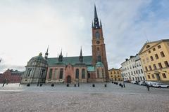 Riddarholmskyrkan church in Stockholm on a clear day