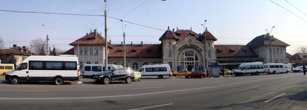 Obor Railway Station in Bucharest with train tracks and platforms