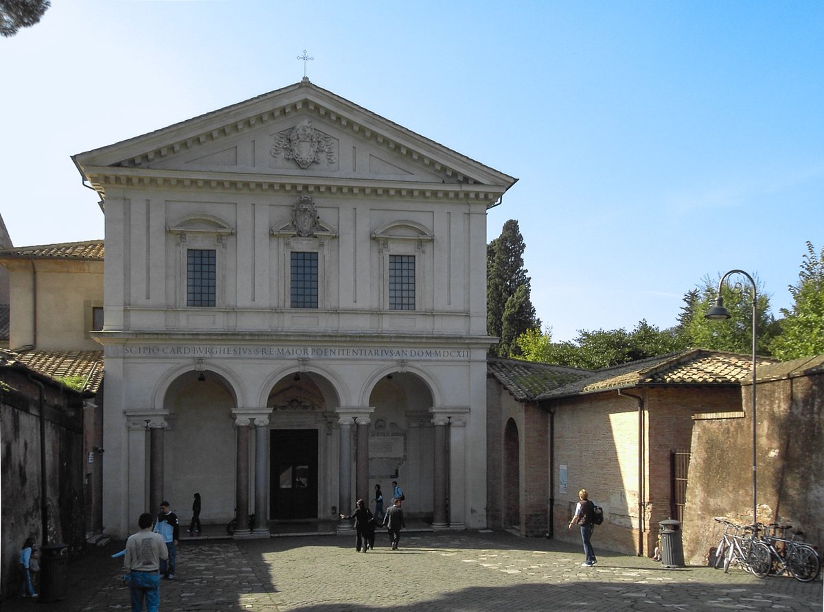 View of the Catacombs of San Sebastian Basilica along the Appian Way in Rome
