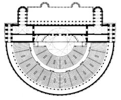 Floor plan of the Marcellus Theatre in Rome