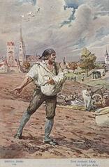 Illustration of Friedrich Schiller's Song of the Bell depicting a bell casting scene