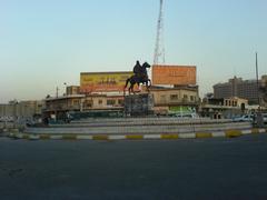 Statue of King Faisal at the end of Haifa Street in Baghdad, Iraq