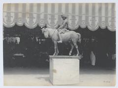 Bronze statue of a young boy on horseback displayed at the 1889 International Exposition in Paris