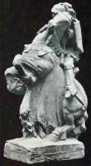 Plaster sketch of St. George sculpture by Orlando Dutton