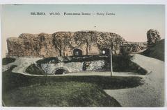 Historic photograph of Horny zamak (Upper Castle) in Vilnia taken between 1901 and 1914
