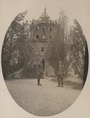 Historic view of Vilnia with Horny Zamok castle in the early 20th century